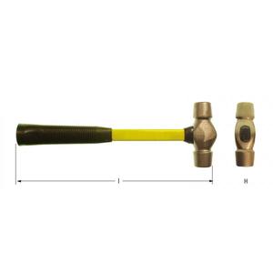 AMPCO - FJ0045A Martillo de maquinista de doble cara, Bronce de aluminio-EAN 7630027452853 MARTILLOS Y EJES QUE NO PRODUZCAN CHISPAS - Product Image 1