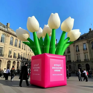 Pot de fleurs géant gonflable personnalisé en forme de tulipe avec <span class=keywords><strong>impression</strong></span> de logo pour la promotion des communes et la publicité commerciale - Product Image 6