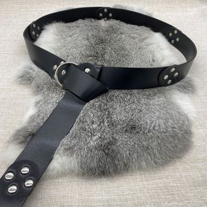 Ceinture de ceinture en cuir artificiel Viking en relief médiéval rétro Renaissance <span class=keywords><strong>chevalier</strong></span> boucles ceinture en cuir ceinture pour adulte - Product Image 4