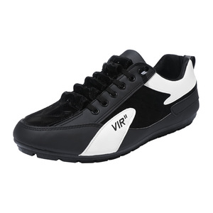 Chaussures en toile de style nouveau avec talon bas et semelle souple, chaussures décontractées pour hommes avec surface en cuir, confortables et polyvalentes. - Product Image 1