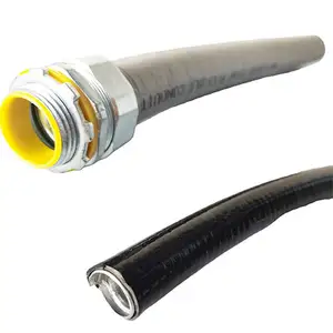 3/4" PVC Coated Waterproof Flat Tube Metal Hose Metallic Steel Liquid Tight Gi Flexible Conduit