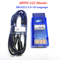 Interfaz de ajuste de chip ECU automático MPPS V22 MPPS Master, MPPS V2 para EDC15 EDC16 EDC17, cable de reprogramación CAN multilingüe