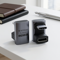 Adaptador USB4 USB-C Macho a Hembra en Forma de U, 240W, 8k, 40Gbps, Tipo de Producto: Adaptadores y Conectores