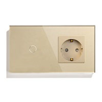 Interrupteur mural intelligent Wi-Fi 10A de haute qualité avec écran tactile en verre de 157 mm, prise domestique intelligente certifiée CE pour application
