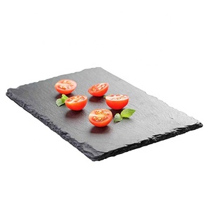 Plateau en <span class=keywords><strong>ardoise</strong></span> noire avec craie de pierre savonneuse, assiettes en <span class=keywords><strong>ardoise</strong></span> pour restaurant - Product Image 1