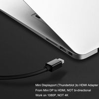 Adaptor Mini DP ke HDTV 4K30Hz Cangkang Aluminium Solusi Chip Optimal Konverter Mini DP ke Female Audio Video untuk PC