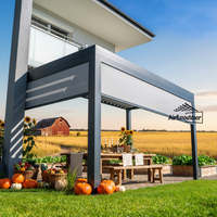 Pergola commerciale Airfun en aluminium robuste avec toit à lames orientables – Écologique, autoportante, pour patio extérieur et jardin