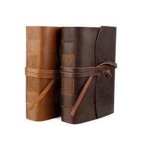 <span class=keywords><strong>Diario</strong></span>/Cuaderno A4 de Cuero Crazy Horse Vintage con Cubierta de Cuero Genuino - Regalo - Product Image 2