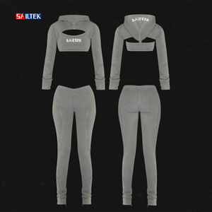 Seksi kadınlar <span class=keywords><strong>giyim</strong></span> setleri toptan <span class=keywords><strong>trend</strong></span> örgü 3 parça Set özel örme üç parçalı Backless üstler ve pantolonlar Set - Product Image 5