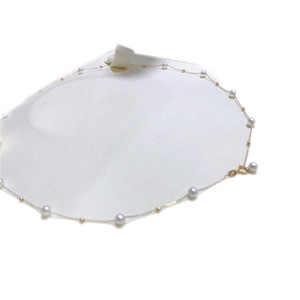 Collar de Perlas de Agua de Mar Genuinas de 5-6 mm, Colección Nueva de Zhuji Pearl 2025, Elegante, con Estrella de Cáñamo, Oro de 18K para Clavícula - Product Image 5