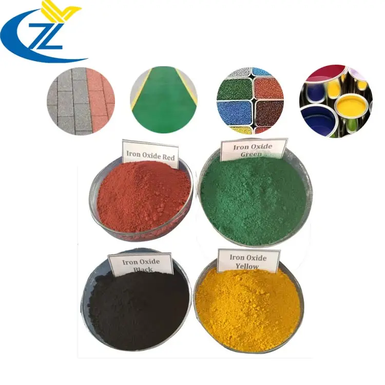 Pigmen warna-warni besi oksida kuning 313 dan besi oksida merah 130 untuk Beton batu bata dan cat