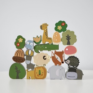 Jouets d'empilage d'animaux <span class=keywords><strong>en</strong></span> <span class=keywords><strong>bois</strong></span>, jouets d'équilibre pour enfants, jouets Montessori, jouets éducatifs pour la petite enfance, jouets éducatifs pour enfants - Product Image 1