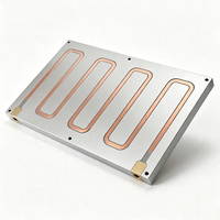 Plaque de refroidissement à eau en cuivre 3/8'' 400*250*25mm, bloc dissipateur thermique liquide avec raccord G1/4, plaque froide en aluminium