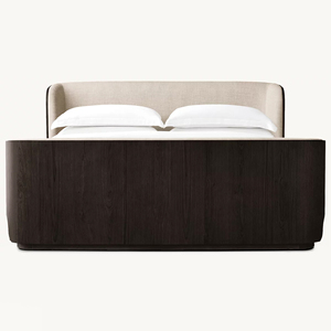 <span class=keywords><strong>Handmade</strong></span> โมเดิร์นหรูหราตกแต่งบ้านเฟอร์นิเจอร์ไม้ขนาดเต็มขนาดเตียงขนาดคิงไซส์กรอบ - Product Image 1