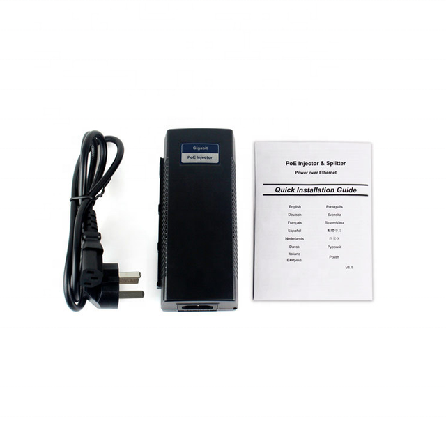 Gigabit POE Injector 30W with IEEE 802.3at Plug and Play 1000Mbps PoE Injector Adapter