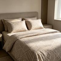 Ensemble de literie pliable 6 pièces en polyester, motif végétal, drap-housse et taie d'oreiller pour lit King Size, pour usage domestique et hospitalier
