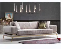 Sofá seccional moderno de clase alta para el hogar, muebles de sala de estar, nuevo diseño, tela de cuero, conjunto de sofá turco