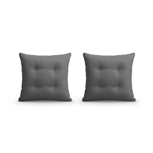 Cojines grises para sillas de exterior, 19,7x19,7x2,8 pulgadas, tela Oxford, duraderos, fáciles de limpiar, almohadas cuadradas para muebles de patio - Product Image 1