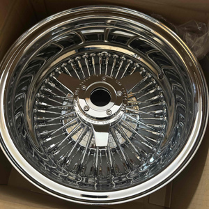Nouvelles jantes rétro classiques de 13 pouces, jantes à rayons 13x7, jantes à rayons 5x114.3, jantes chromées, jantes à rayons chromées - Product Image 2