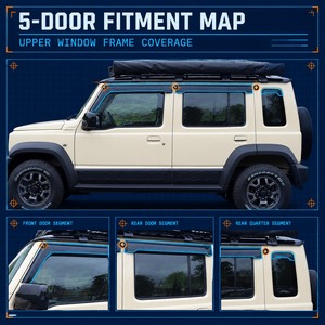 Deflettore Pioggia per Finestrini Jimny 5 Porte in Acrilico, Protezione Antipioggia per Porte, Adesivo 3M Senza Foratura - Product Image 1