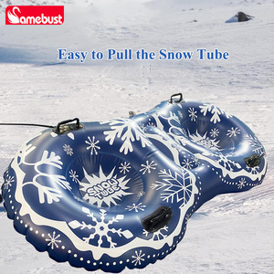 Tubo de nieve inflable Samebust con forma de ocho doble, de PVC de 0.6 mm, juguete de invierno para deslizarse por la nieve para adultos y niños, para actividades al aire libre. - Product Image 3