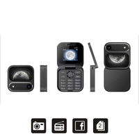 Teléfono Celular Desbloqueado Mini I17 Air Flip 2G GSM Doble SIM Cámara de 0.08MP Radio FM Teléfono Móvil Plegable Pequeño y Portátil