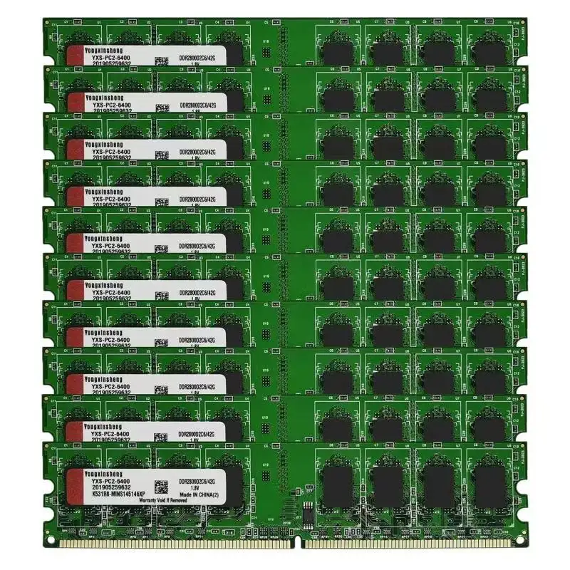 ชิปเดสก์ท็อป,แรมพีซีหน่วยความจำ2023ใหม่ DDR2ขายส่ง2GB 800 PC2-6400 MHz 1.8 240PIN V Ddr2ราคาถูก