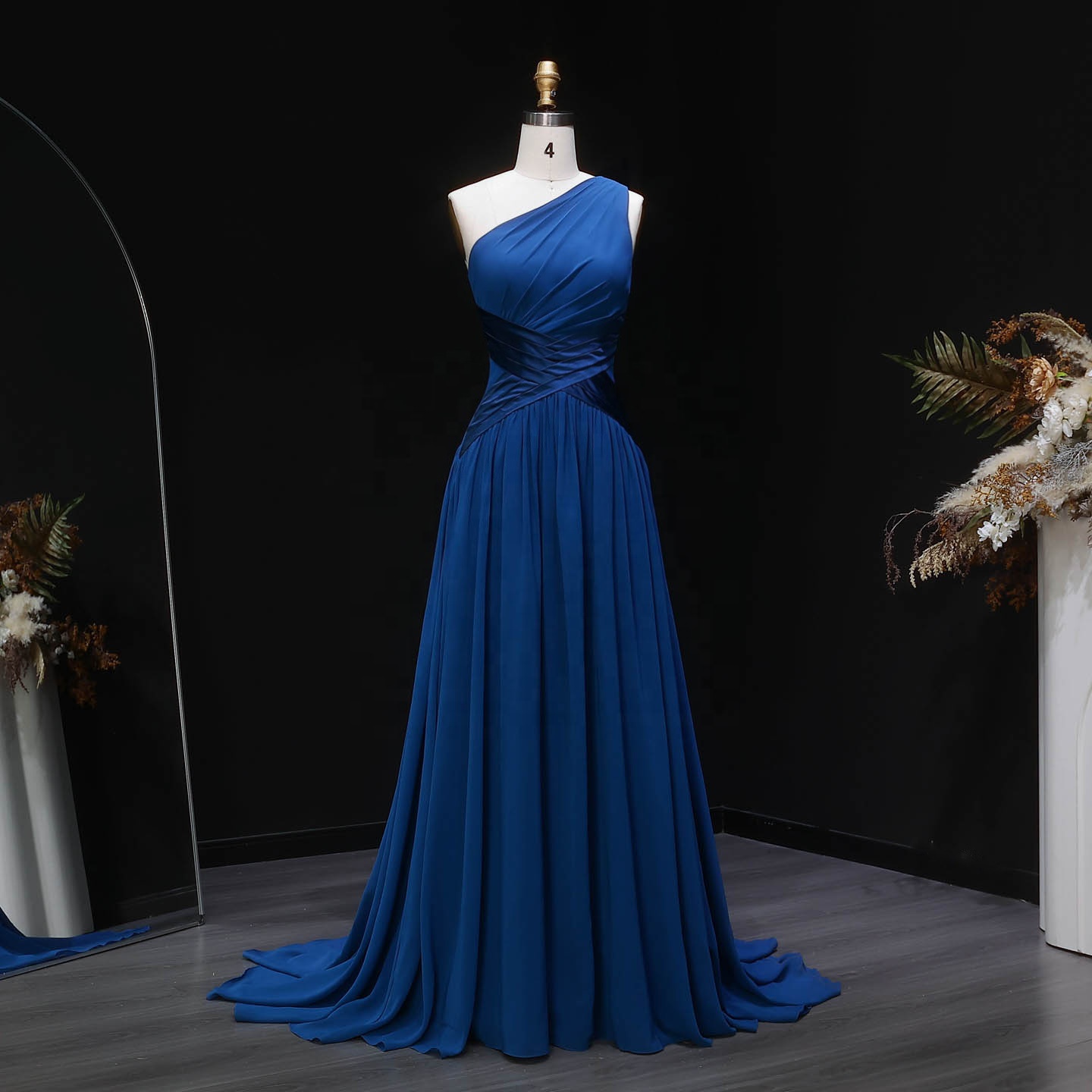 Chiffon Bridesmaid Dress - One Shoulder A-Line Gown 2025 Chiffon Bridesmaid Dress - One Shoulder A-Line Gown 2025