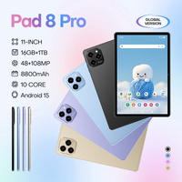 Nouvelle tablette Pad 8 Pro 16 Go de RAM 1 To de ROM Double écran électromagnétique de 11 pouces Appel GSM MTK WiFi Android 15