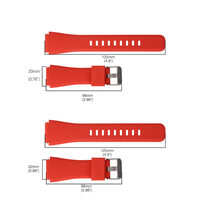 Forwelleny 20mm 22mm Universelles Gestreiftes Silikonarmband für Samsung Watch 6 Huawei GT4 Band für Galaxy Gear S3 Zubehör