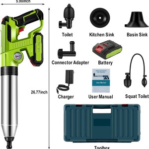 Nuevo diseño, potente abridor de émbolo de inodoro de alta presión eléctrico, potente desatascador de drenaje de aire, émbolo de inodoro para Baño - Product Image 6