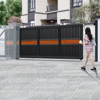 Elektrische, spoorloze, automatische, intrekbare, luxe, moderne garagepoort van aluminiumlegering, windbestendig, met afstandsbediening, geschikt voor scholen
