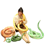 Penjualan Terbaik mainan ular mewah lembut boneka mainan ular dapat disesuaikan Logo Python Viper Cobra Plushie Boa Constrictor mainan suka diemong