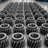 Engrenage de transmission hélicoïdale GGG50 en fonte ductile, usiné avec précision sur CNC