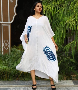 Island Trending Women's Wear Rayon Handmade Batik Summer <b>Kaftan</b> - Product Image 2