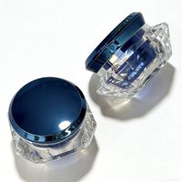 Flacon distributeur cosmétique haut de gamme de 50 g, pot de crème anti-acné, boîte bleue, format d'essai, flacon diamant, emballage de produits de soin de la peau
