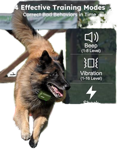 El mejor collar de choque para perros 2024 - 3300ft Collar de entrenamiento remoto Impermeable 4 modos Recargable - Product Image 2