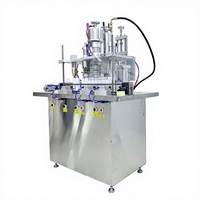 Machine de remplissage d'aérosols semi-automatique 4 en 1 pour cosmétiques Distributeur pneumatique de peinture à l'huile Bouteille en métal Pompe essentielle