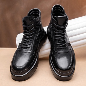 Botas de Invierno de Piel Vacuna Marrón de Alta Gama, con Cordones, Plataforma y Cuña, Antideslizantes, Estilo Moderno - Product Image 4