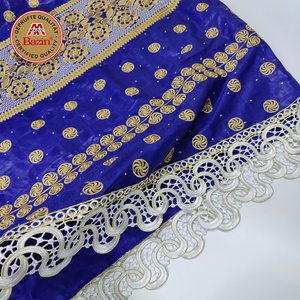 Nouvelle Robe Africaine Boubou Dashiki en <span class=keywords><strong>Bazin</strong></span> Riche, Bleue Roy, Traditionnelle Nigériane pour Mariée ou Soirée, Vêtement Élégant - Product Image 3