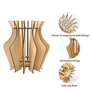<span class=keywords><strong>Vase</strong></span> Bouquet Décoratif en Bois, Pot de Fleurs en Bois, <span class=keywords><strong>Vase</strong></span> Puzzle <span class=keywords><strong>pour</strong></span> Fleurs, Patio, Entrée, Salon, Intérieur, Extérieur, Porche, Cadeau - Product Image 2