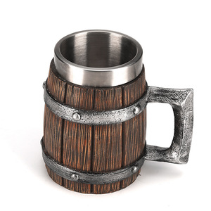 600ml fait à la main Allemagne grand tonneau en bois en acier inoxydable tasse à <span class=keywords><strong>bière</strong></span> en gros grande capacité pour les fêtes tasse à <span class=keywords><strong>bière</strong></span> <span class=keywords><strong>personnalisée</strong></span> - Product Image 5