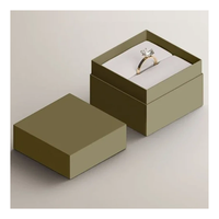Boîte cadeau de luxe noire personnalisée, étanche, avec couvercle et base, pour bijoux fins (colliers, bagues), avec finition mate, éponge et logo.