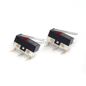 3Pins 90 Degree Left Curved Needle Mouse Switch Limit Switch Push Button Switch 1A 125V AC