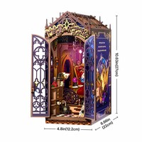 Robotime Rolife US Warehouse Puzzles en bois TGB14 Magic Fantasy Corner Book Nook Shelf Kit d'insertion DIY Miniature House