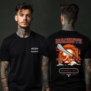 T-shirt da uomo Ducato Machete Double IPA, vestibilità regolare, manica corta, 100% cotone, design stampato - Product Image 1