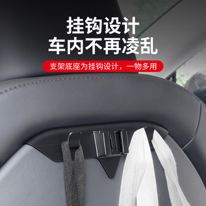 Tesla Model 3 Y <b>S</b> Rear Seat <b>Hooks</b> Plastic Slip <b>Hook</b> Car Interior Storage Headrest Hanger For Backseat Organization - Product Image 3