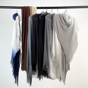 Voile musulman koweïtien B20 Vela Ombre Olive tendance, imprimé dégradé personnalisé, texture thaïlandaise, en viscose et modal, pour femme, 180*70 - Product Image 5