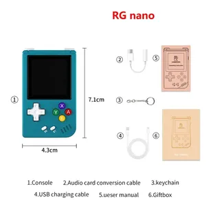 <span class=keywords><strong>RG</strong></span> <span class=keywords><strong>NANO</strong></span> Metal Shell 1,54 "IPS Pantalla Linux Fingertip Consola de juegos Pocket Mini Handheld Game Player - Product Image 4