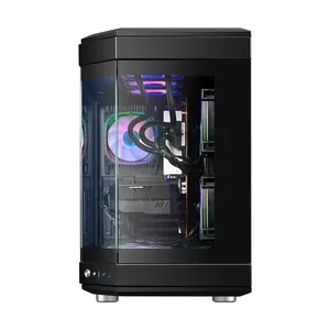 Herder Factory Custom MATX Gaming Desktop Chasis Mid <span class=keywords><strong>Tower</strong></span> PC <span class=keywords><strong>Case</strong></span> con radiador de 185mm Soporte Bajo MOQ ATX Factor DE FORMA en stock - Product Image 4